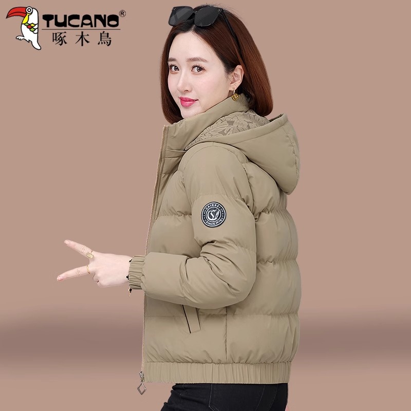 啄木鸟羽绒棉衣棉服女冬季2025新款中年女士冬装短款加厚棉袄外套