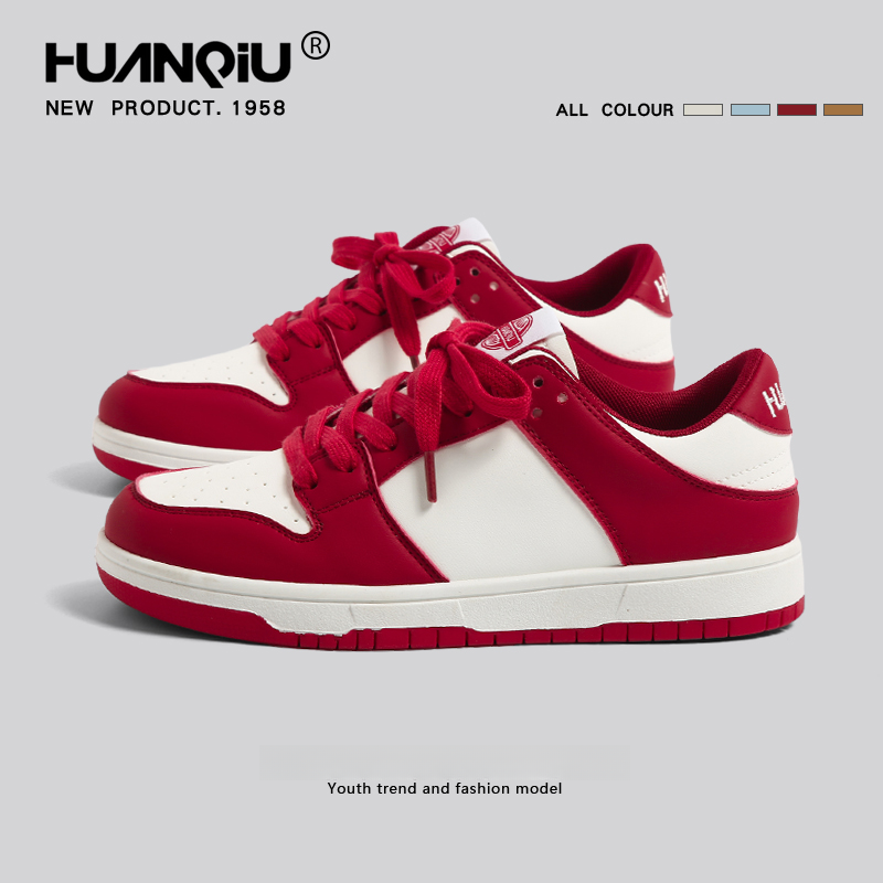 环球安可拉红板鞋女2025秋季新款百搭韩版ins潮流超火运动休闲鞋