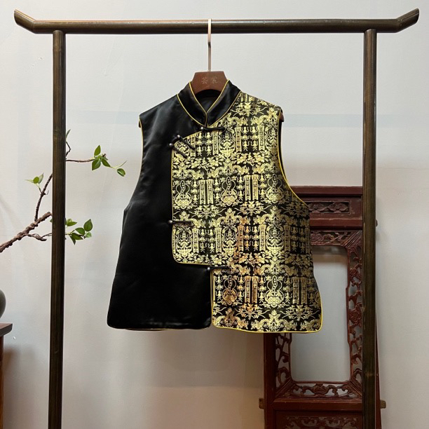 【五谷丰登】老宋锦织金新中式马夹M40043