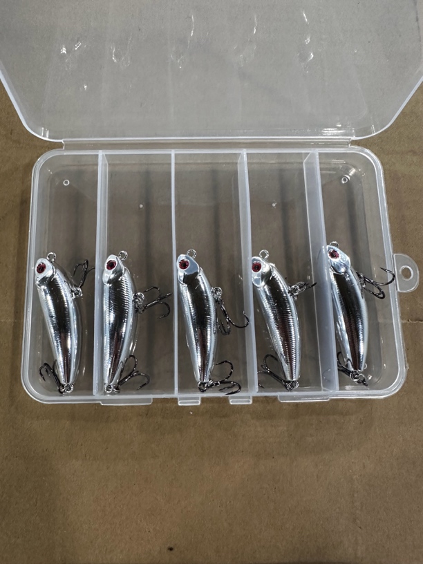 5.5克电镀之字狗浮水铅笔路亚饵一盒装