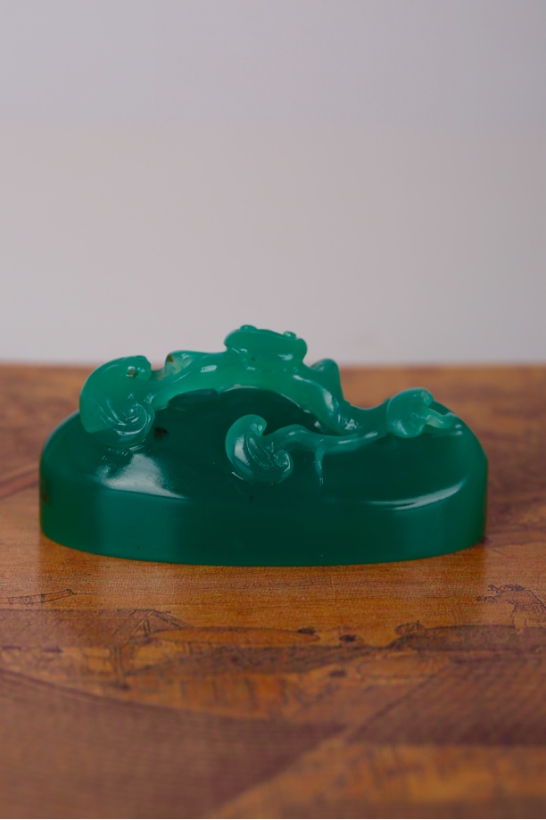 雅安绿灵芝印章精工雕刻规格 5.3×2.12×2.4cm