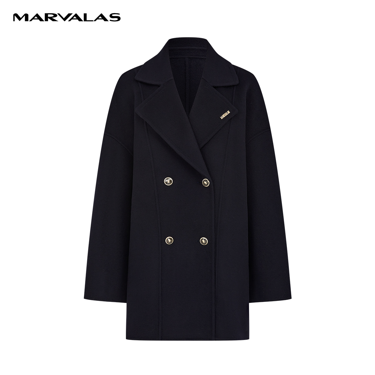 【曼德诗商场同款】绵羊毛外套冬季双面呢大衣M426307040