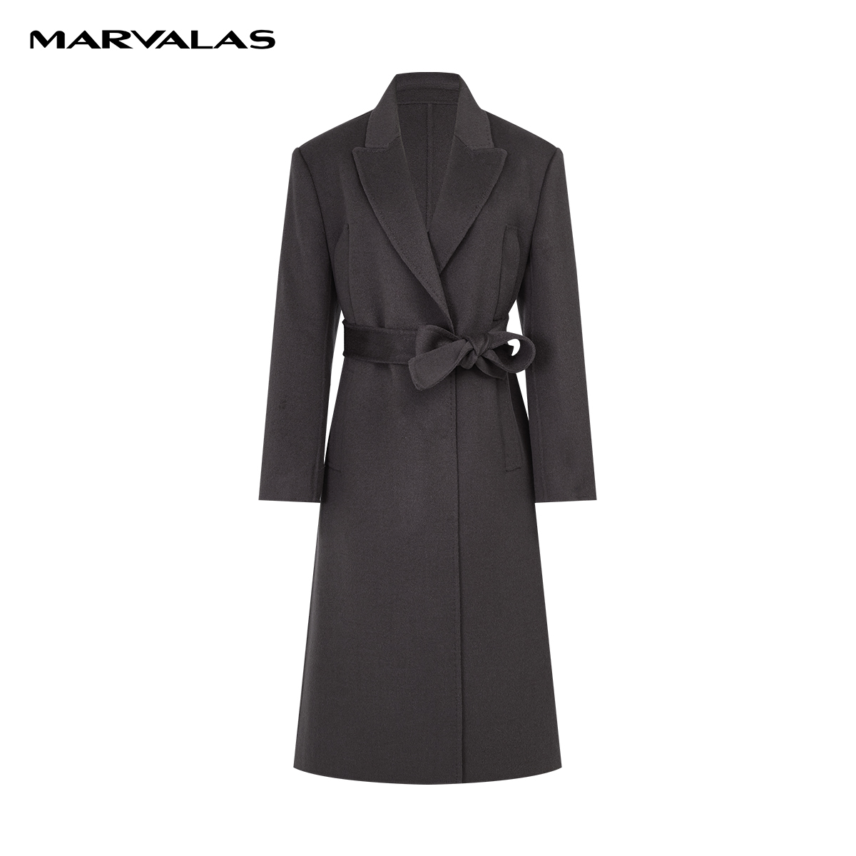 【曼德诗】M426302652曼德诗羊毛大衣中长款双面呢秋冬时尚气质