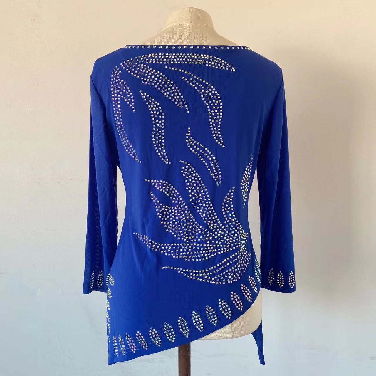 七海舞服三步踩水兵舞女士时尚蓝色流行风上衣