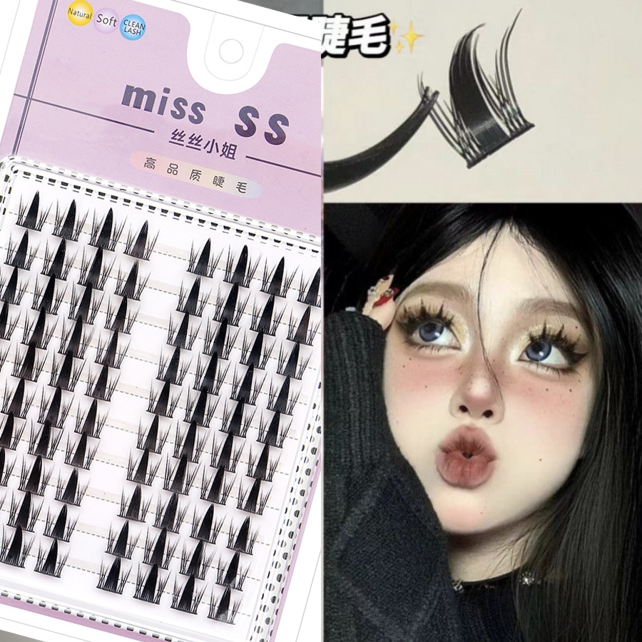 芭比大眼睫淘气精灵加粗大恶魔假睫毛自然仿真浓密单簇漫画眼