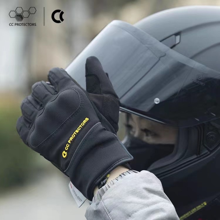 CCG201骑行手套冬季摩托车机车触屏手套男款保暖防摔复古