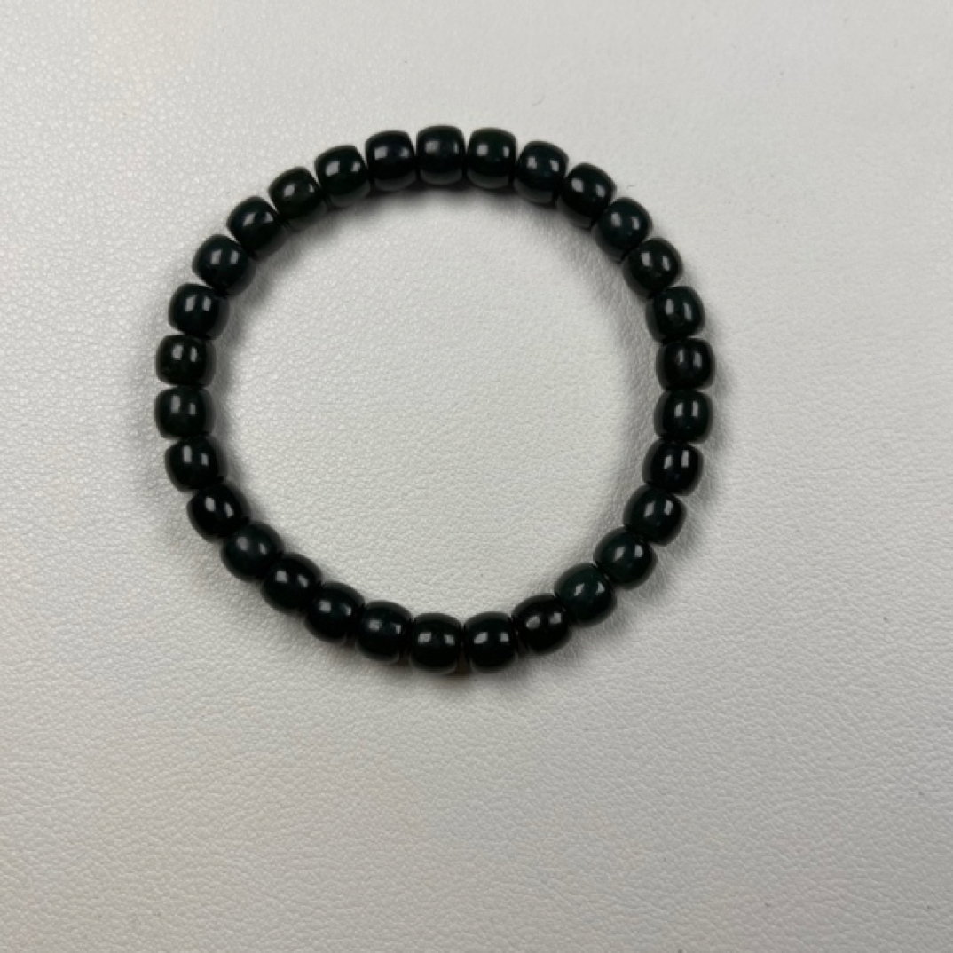 和田碧玉手串（含绳克重16.66g，规格5.9×7.0mm）