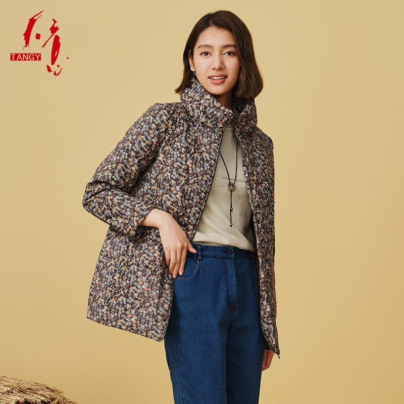 TANGY/天意秋冬新款民族风碎花棉服W234016