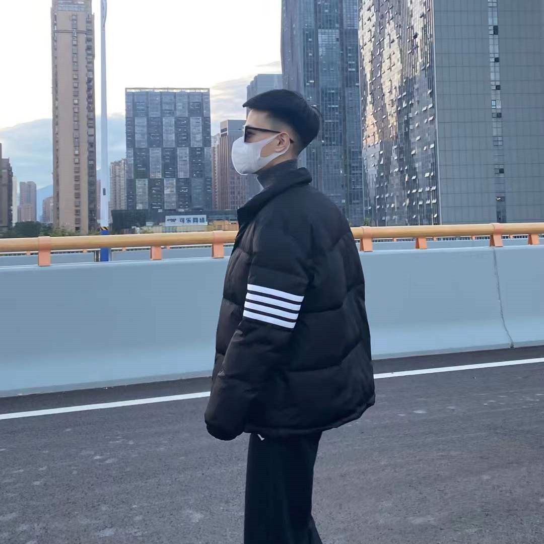 冬季社会精神小伙棉袄短款棉衣棉服四道杆韩版宽松大码面包服百搭