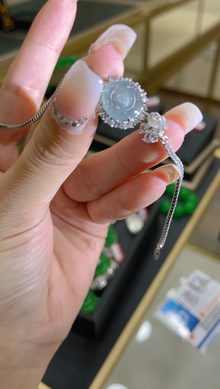 【闪购商品】翡翠手链银S925镶嵌团购多样性发货只发一件