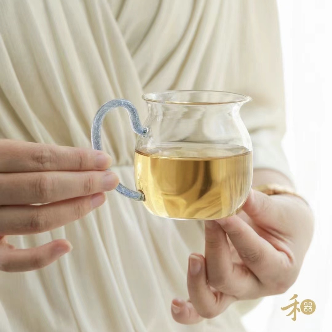 禾器炫彩美满茶海高硼硅耐热玻璃公道杯