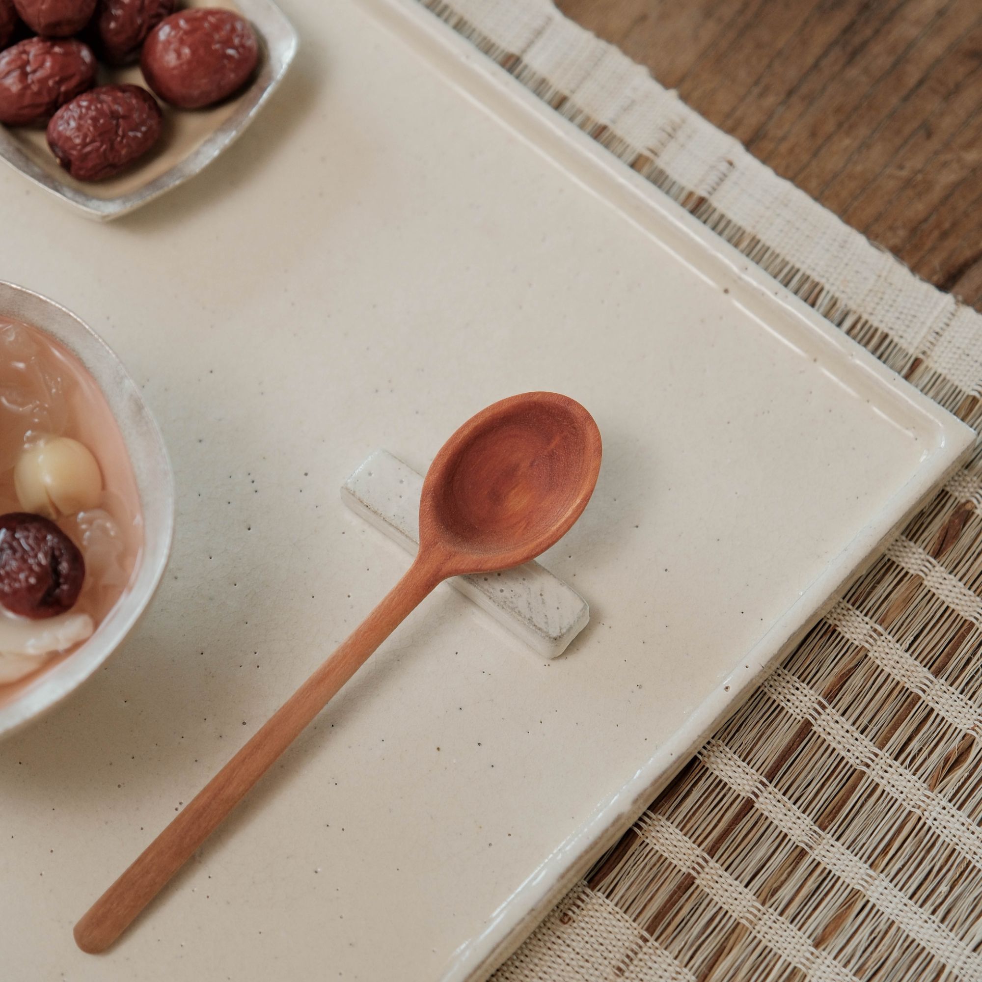 樱桃木小椭圆勺（长16cm）