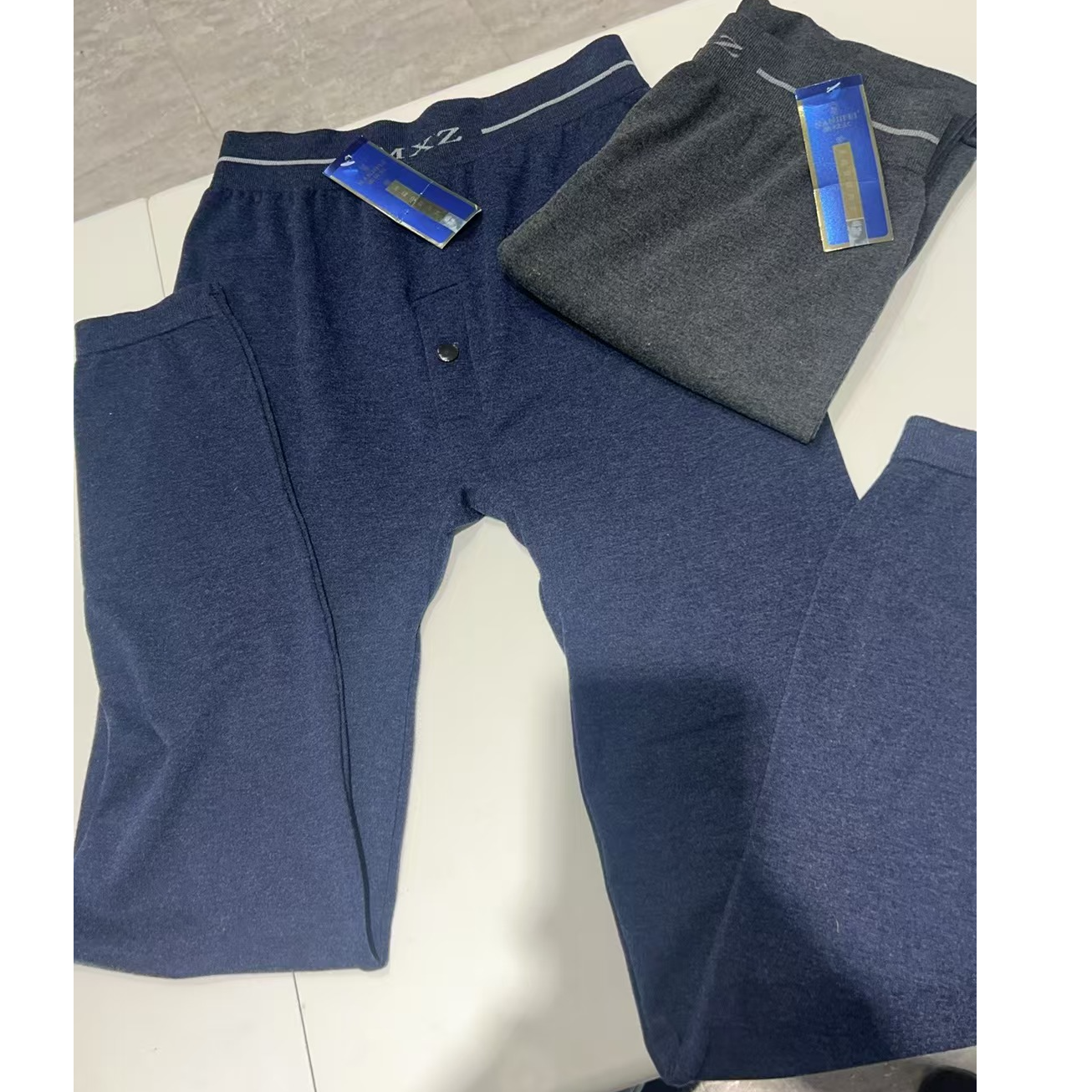 824男士磨毛保暖秋裤无缝美体打底裤