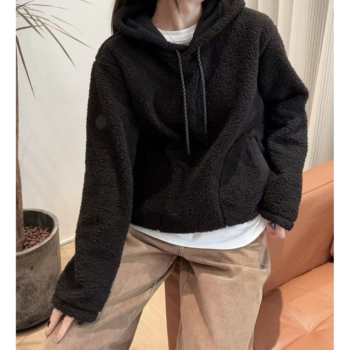【燕子优选】暖冬 时尚休闲保暖宽松秋冬款百搭加厚连帽卫衣4558wy