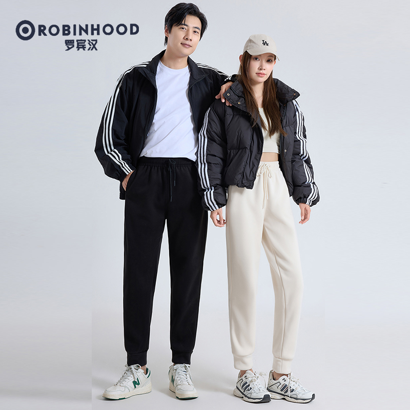 罗宾汉男女同款情侣款束脚卫裤R048K31443