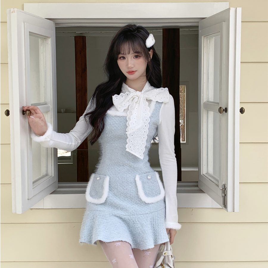 越韩小鱼‘奥斯汀少女 法式甜美小香女秋冬气质外套显瘦