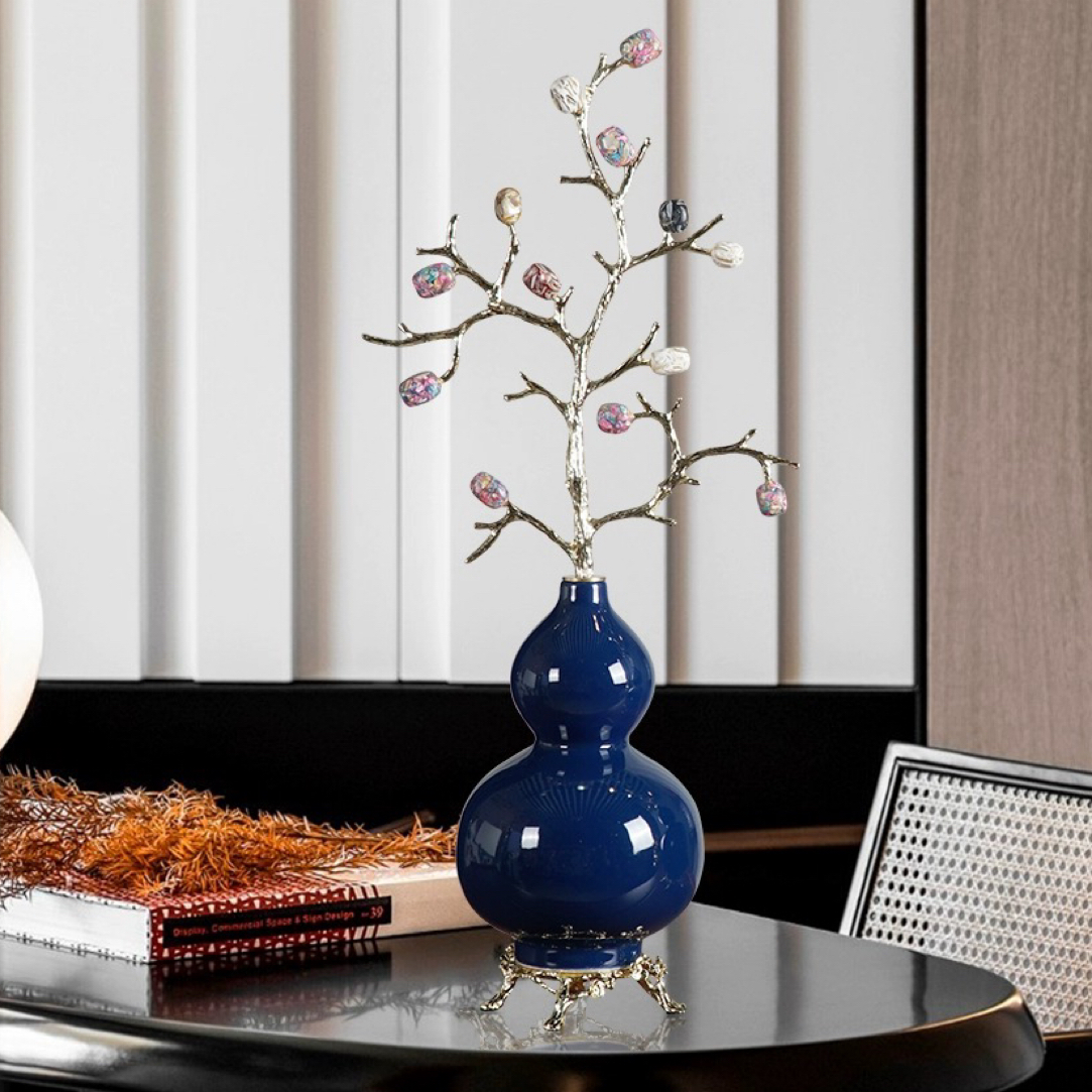 福禄如意葫芦摆件新中式客厅玄关电视柜轻奢装饰品开业乔迁礼物