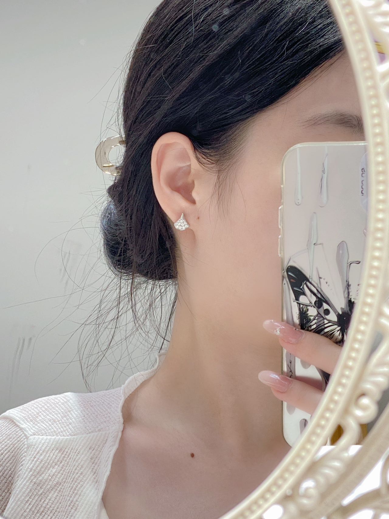 云珑铂金 铂金PT950 裙子耳钉