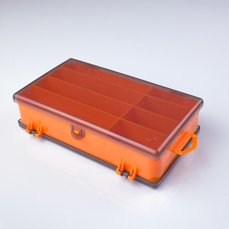 加厚双面路亚盒18*10*5cm 两面多格 钓鱼假饵配件盒 收纳盒铒盒
