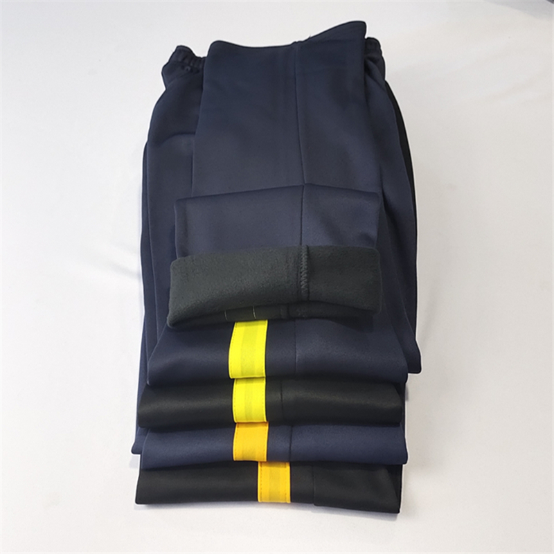 冬季加绒加厚藏蓝色黄条校服裤子初高中小学生一道杠黄条校裤冬款