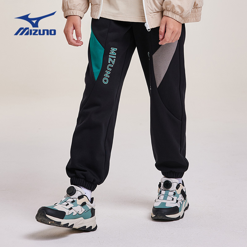 美津浓儿童春季束脚童装运动亲肤男童针织休闲大童长裤KZ24430123