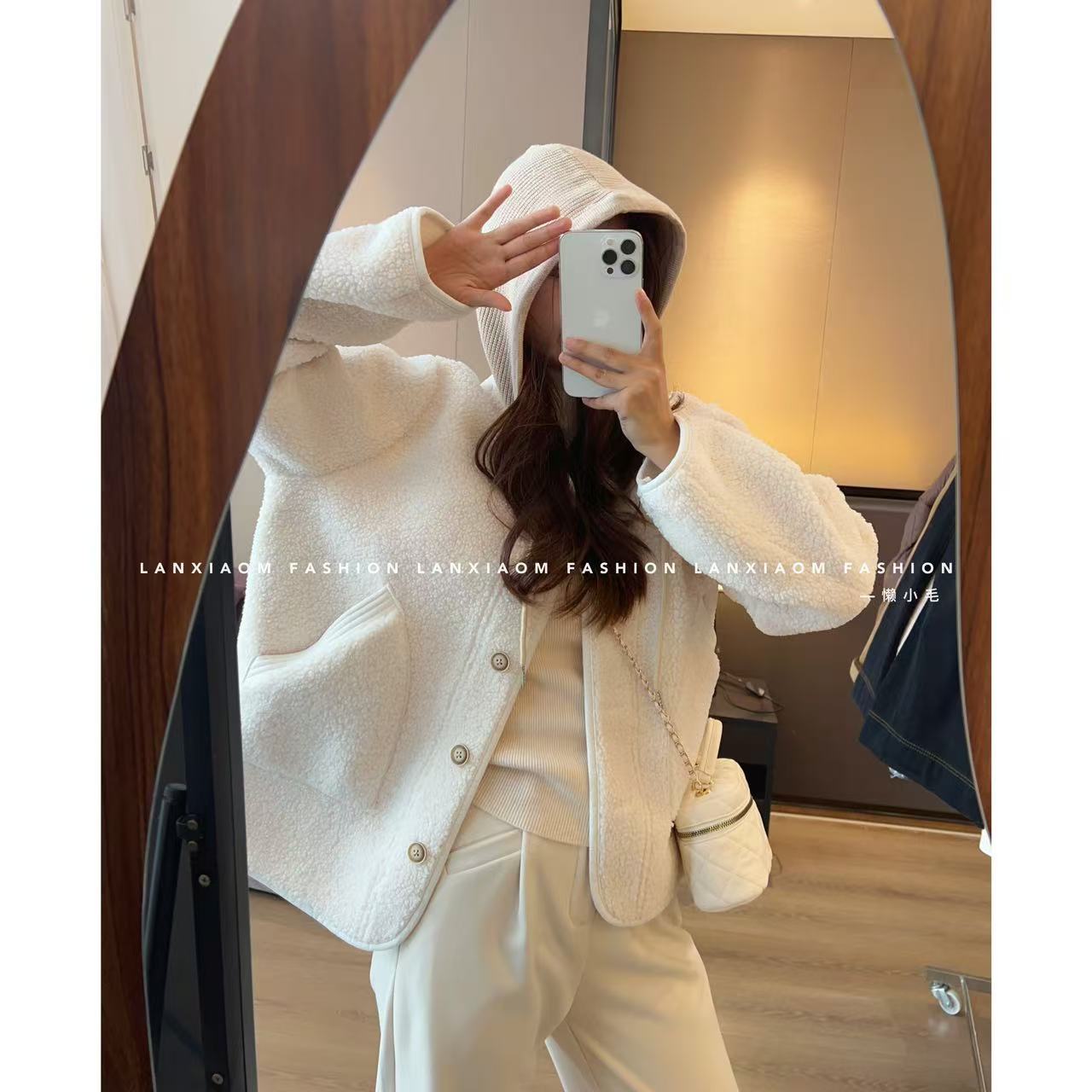 仿羊羔毛毛毛加厚短外套新款宽松显瘦秋冬韩版减龄休闲上衣外套