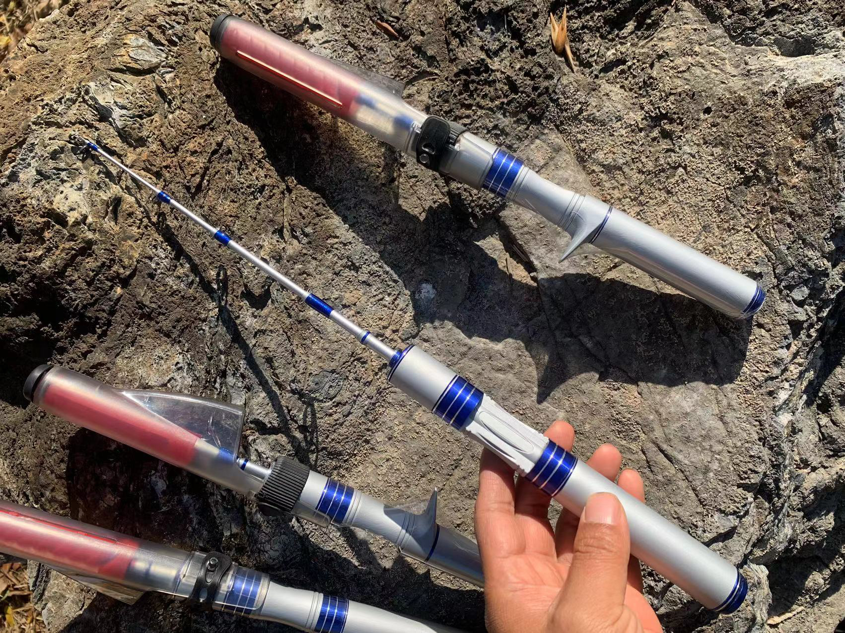 微物路亚杆超短伐竿1.58米伸缩小海杆