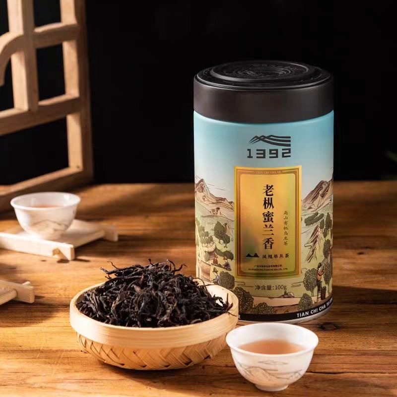 1392天池凤凰单丛茶老枞蜜兰香甄稀品种特级浓香型春茶罐装100克 