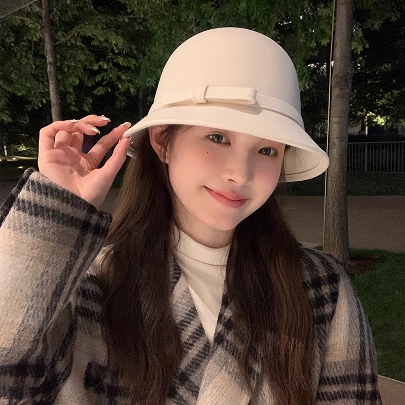 【我的头不圆】赫本风澳毛渔夫帽子秋冬款法式复古小香风优雅礼帽  