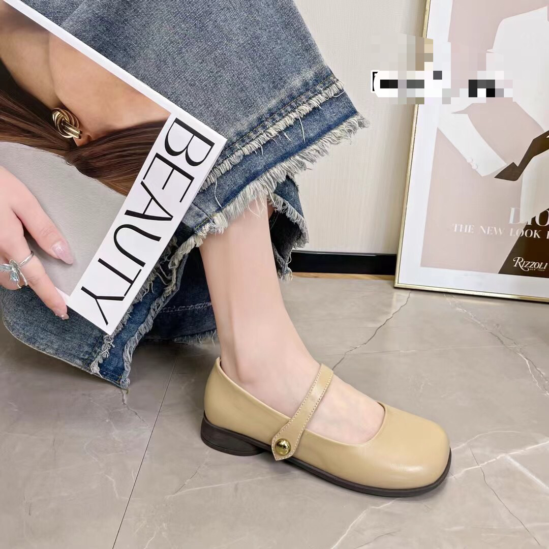 新款法式浅口单鞋时尚百塔，软底软面脚感舒适