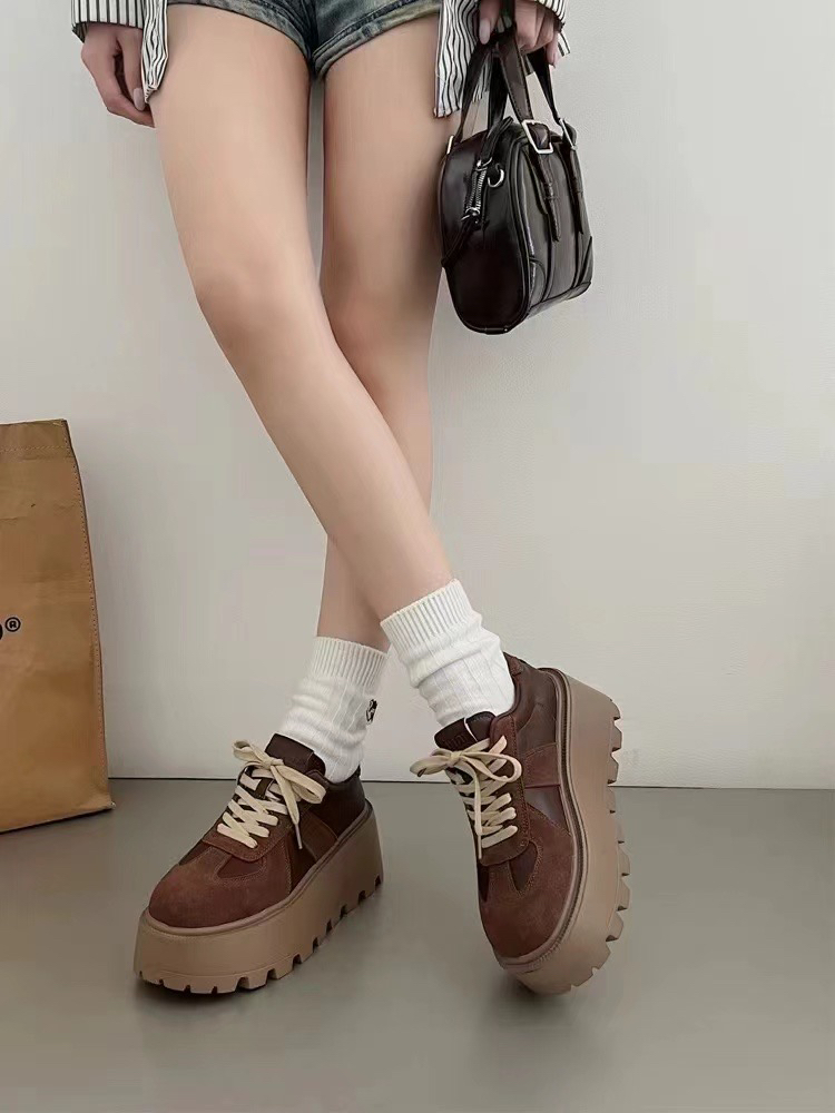 新款松糕厚底德训鞋时尚潮流百搭脚感宿舍