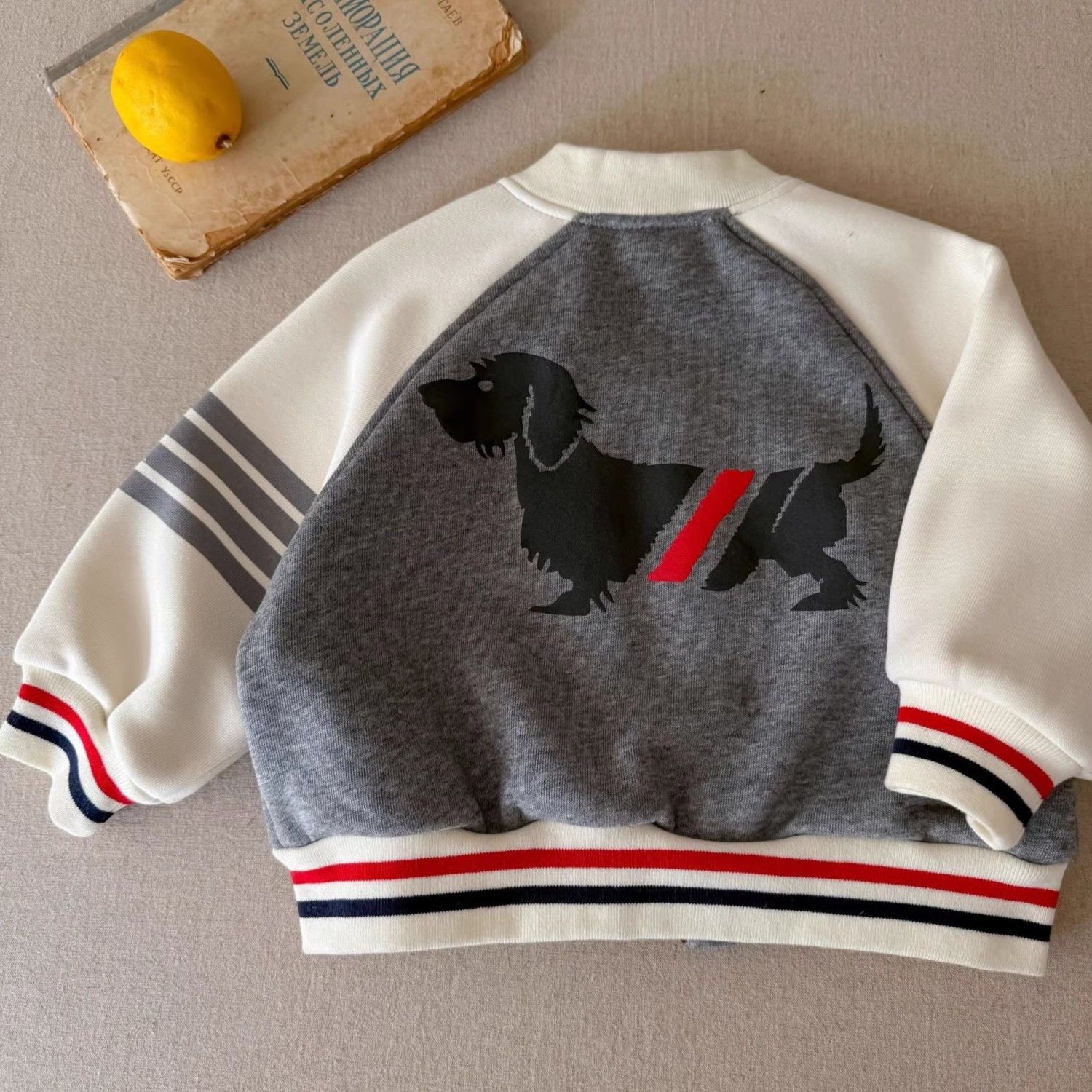 儿童外套加绒加厚春秋冬款2025新款宝宝休闲拼色棒球服中小童夹克