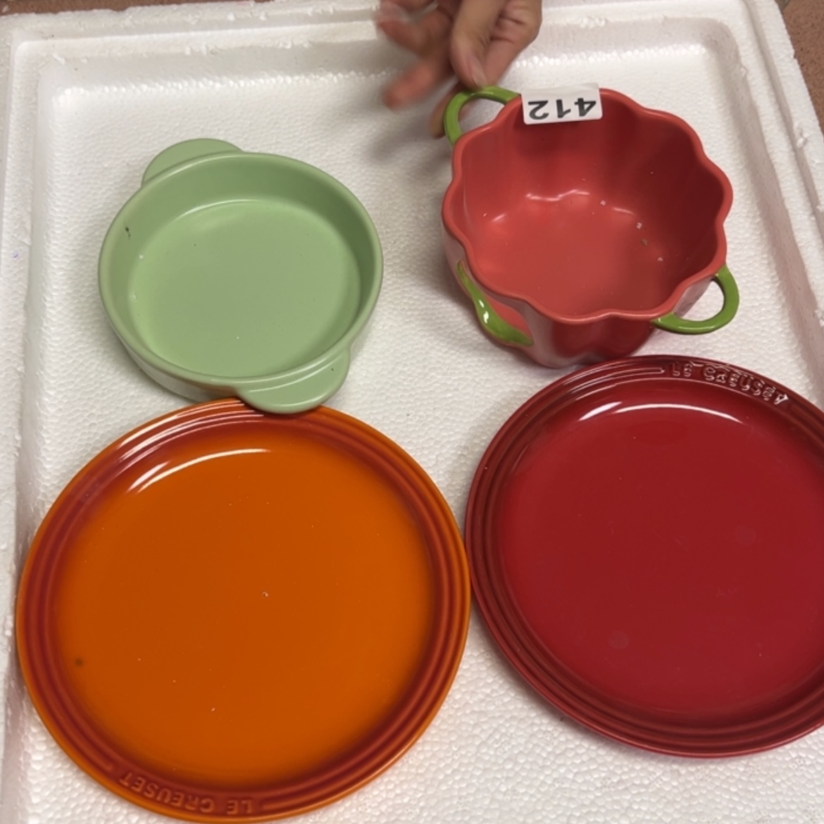 【闪购商品】陶瓷碟乖**瑞瑕疵7.5圆2个+双耳+南瓜