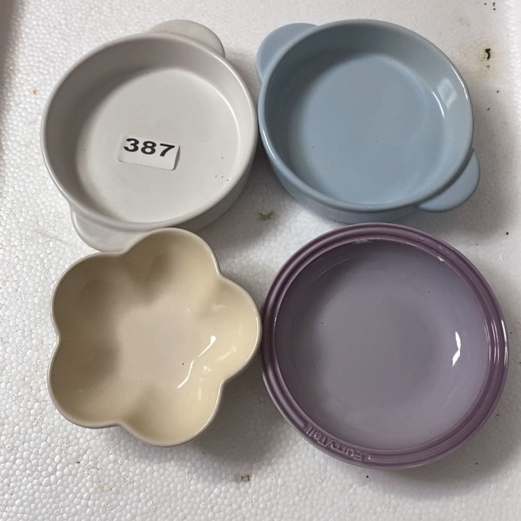 【闪购商品】陶瓷碟瑕疵款图片款标签白色双耳（387）