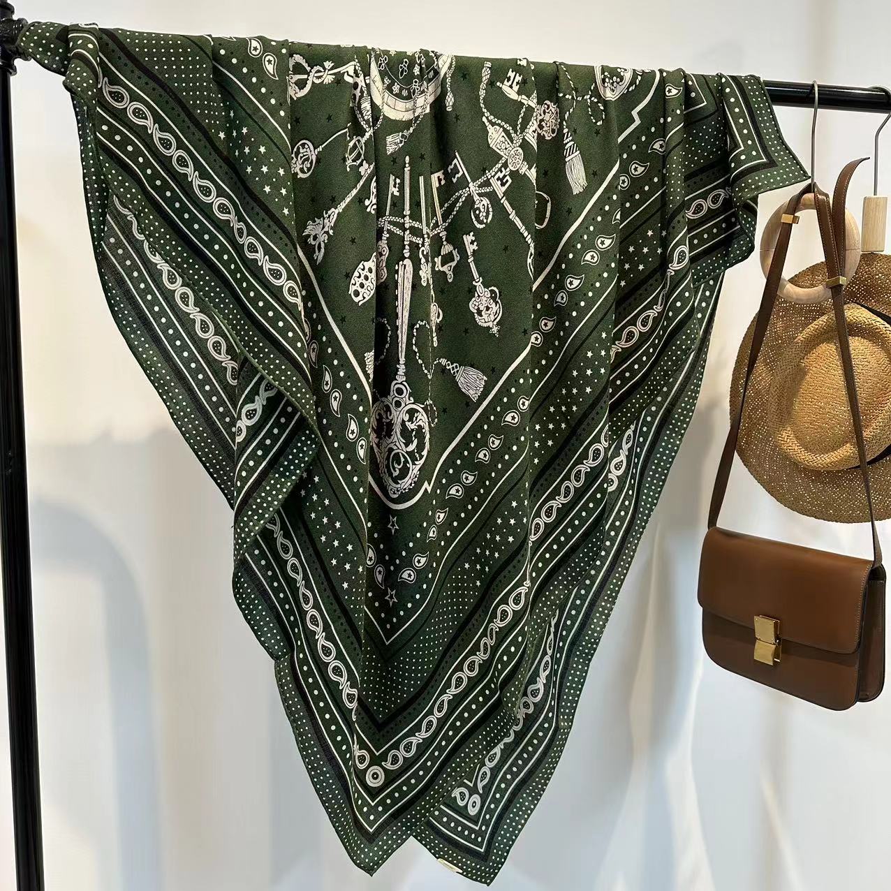 Qiantang Story/钱塘故事140丝毛-秘匙羊毛围巾135*135cm丝毛方巾