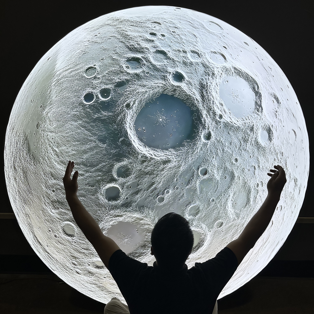 网红景点打卡 月球灯箱 落日灯箱 夕阳灯箱 创意装饰灯