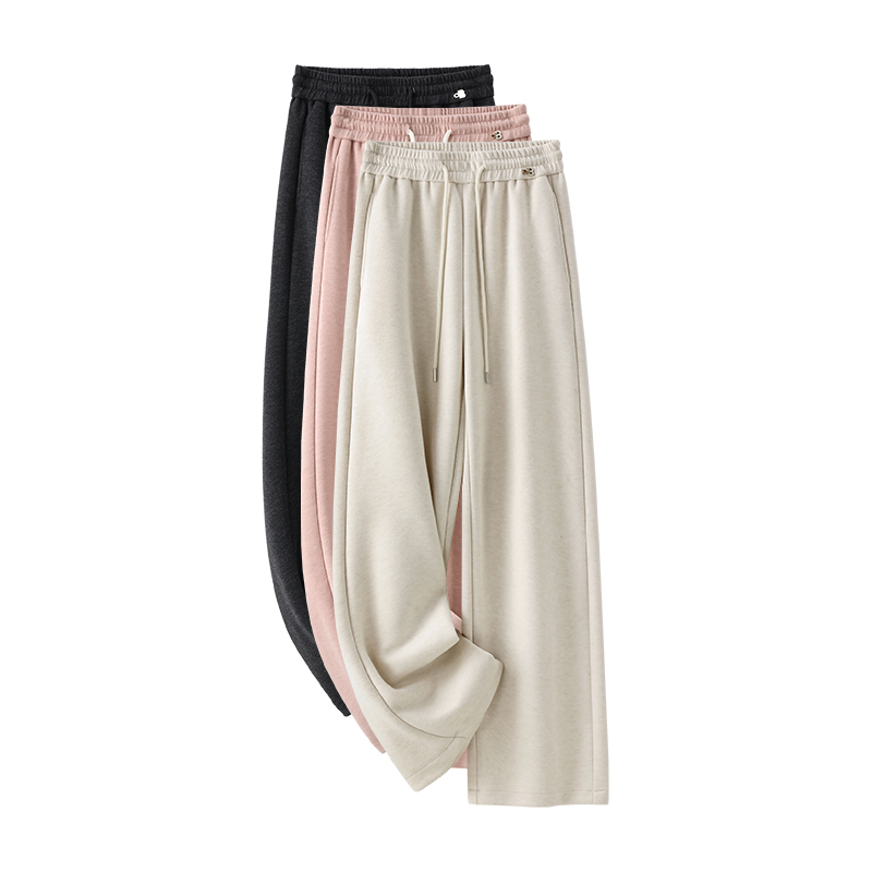 高级感羊毛呢微喇裤女秋冬2024年高腰直筒裤显瘦休闲喇叭裤琴9960