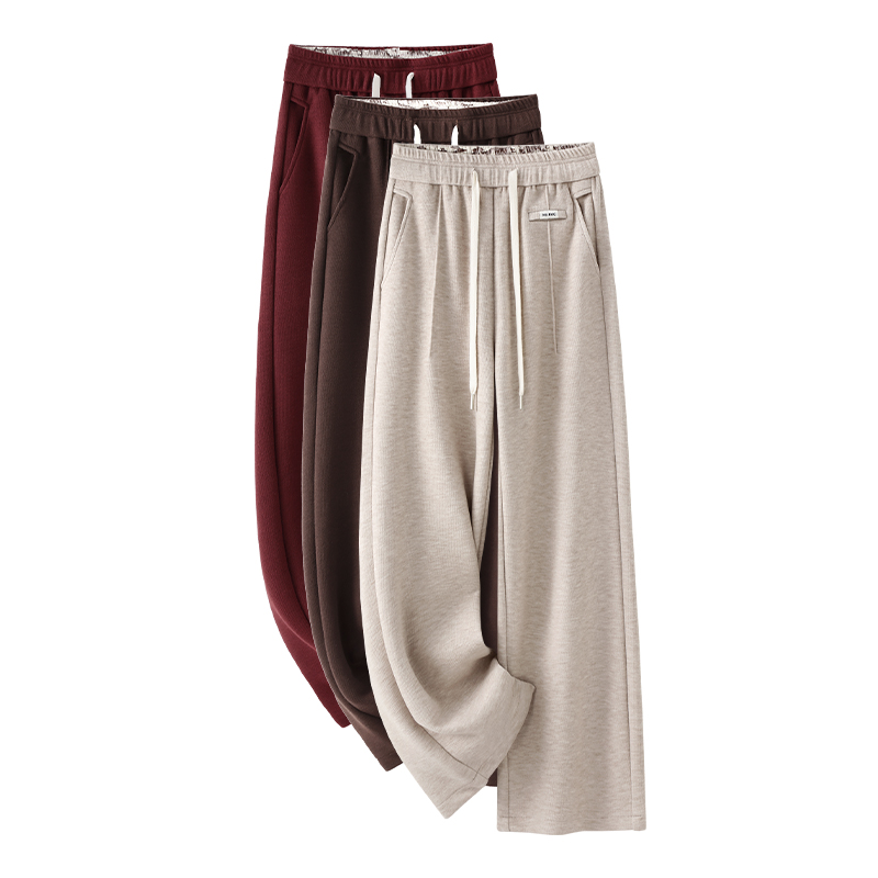 窄版阔腿裤女2024年秋款时尚高腰显瘦遮肉宽松直筒休闲长裤子9959