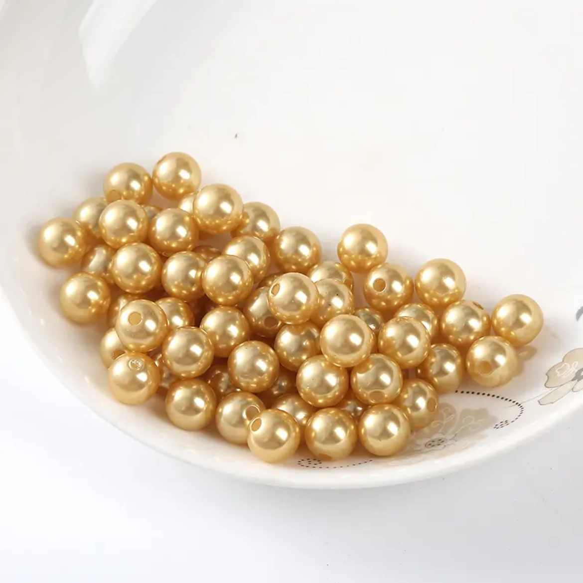 【合欢】新款高亮彩色纺珍珠abs串珠