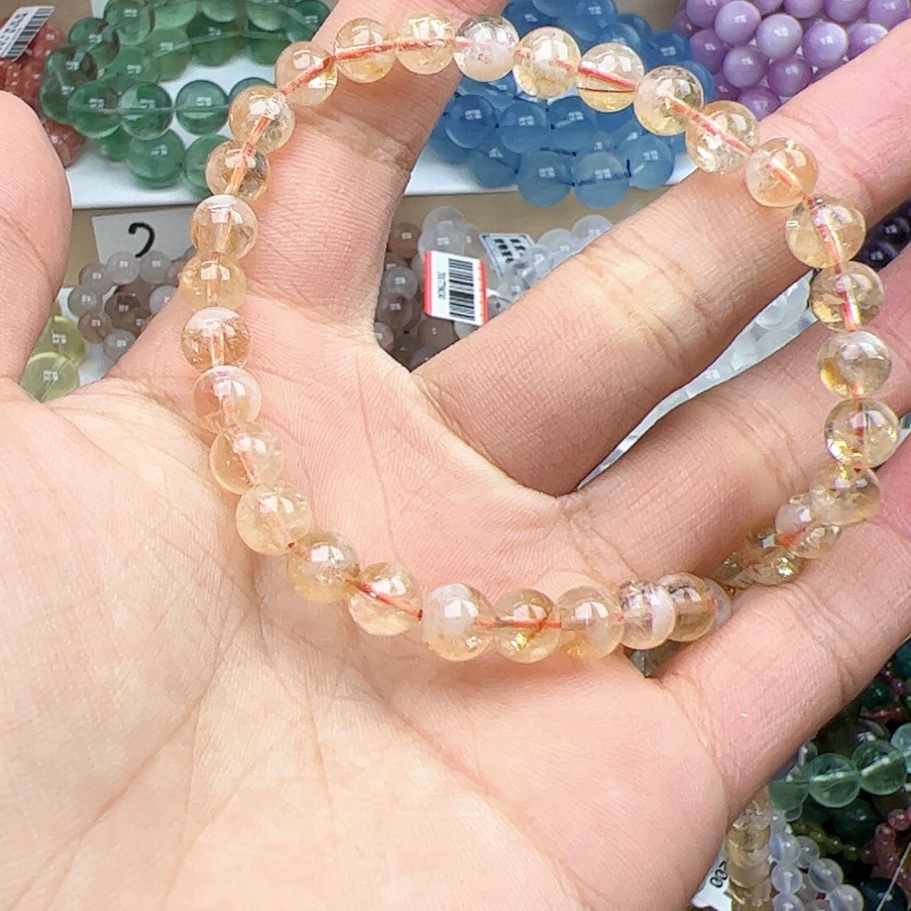 【闪购商品】水晶手链未镶嵌6蜂蜜奶盖