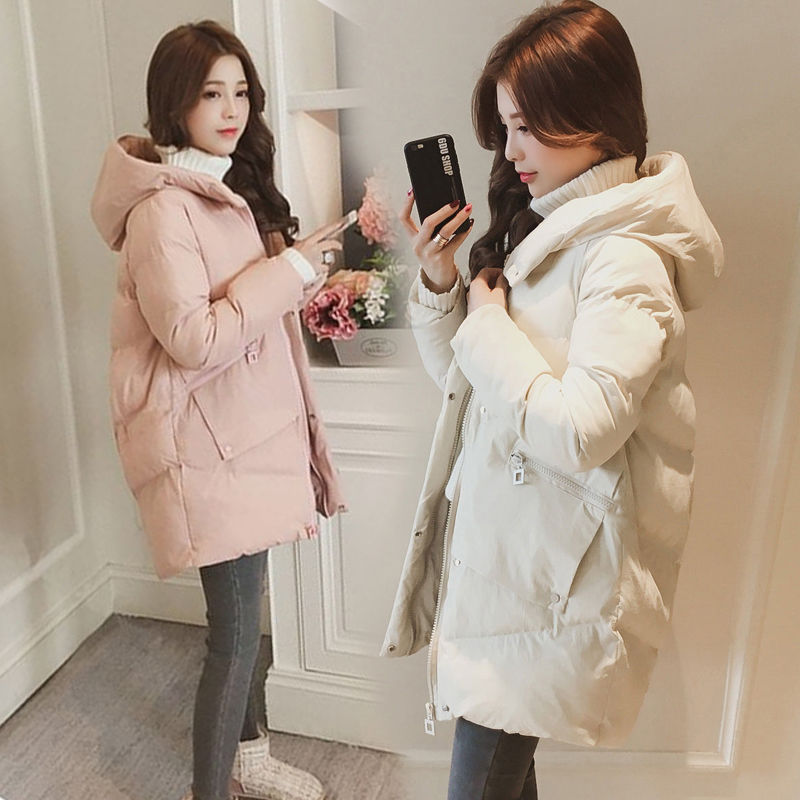 波司断码冬季款棉羽绒服女中长款冬季保暖棉羽绒服女学生韩版面包