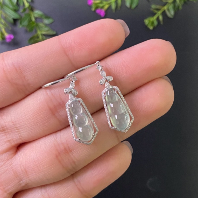 天然缅甸A货翡翠-冰种福豆25