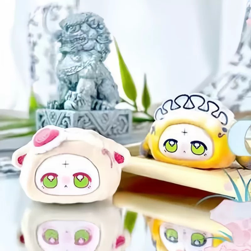 【拆盒】白日梦新年款限定草莓穆斯塔-BUNNY春熙云锦系列萌粒潮玩