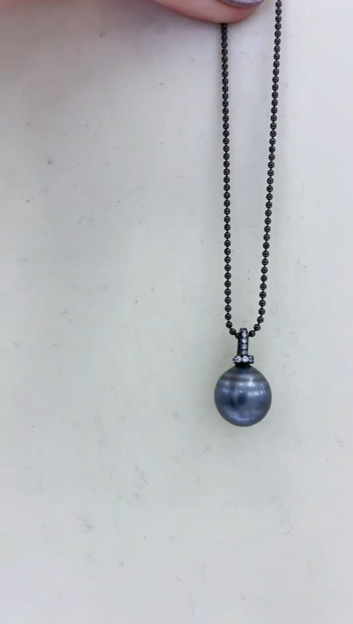 【闪购商品】海水珍珠吊坠(赠链)银S925镶嵌豆豆1