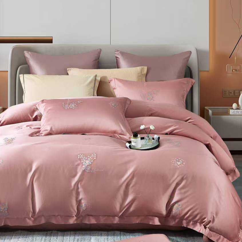 高端天丝匹马棉大提花四件套/定制款不支持退换（ 家用和婚庆款）