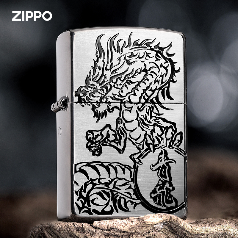 ZIPPO打火机官方正品四大神兽之青龙白虎专柜正版 TC9901SK