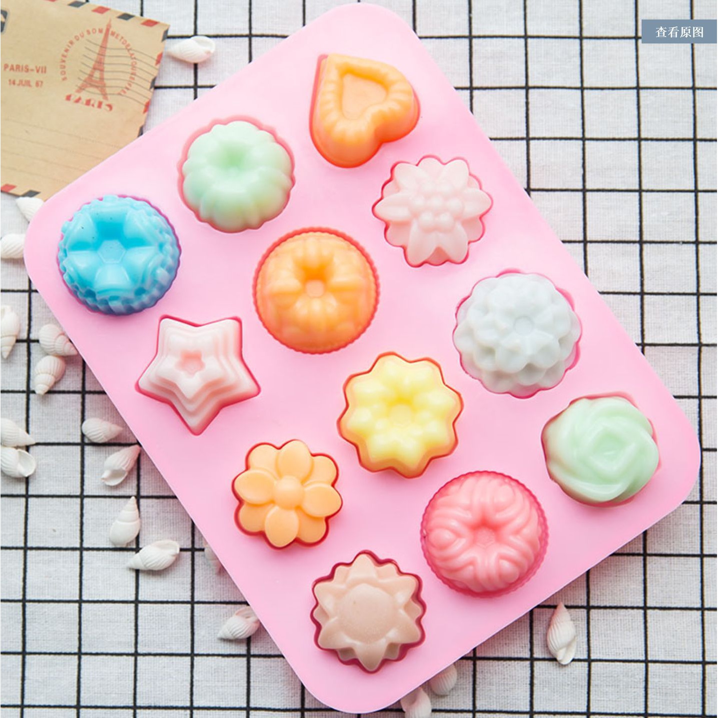 12连花朵硅胶模具