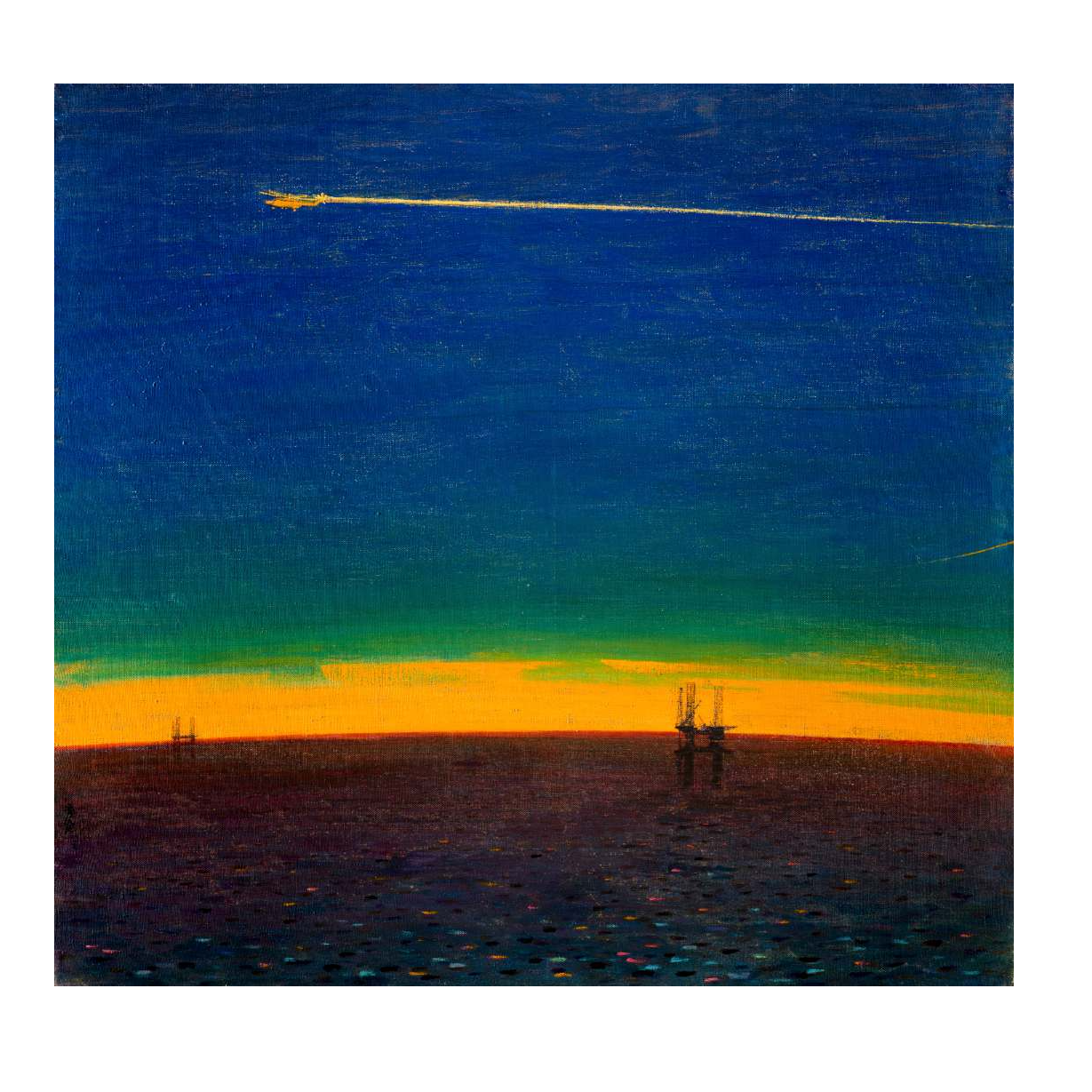 李秀实限量版画《南海黄昏》（亲签版）