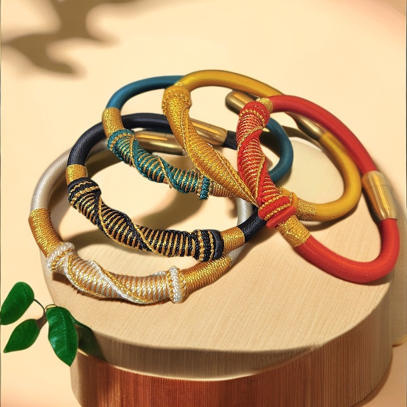 【时来运转】传统五行文化寓意 纯手工编织金木水火土款绳镯国风