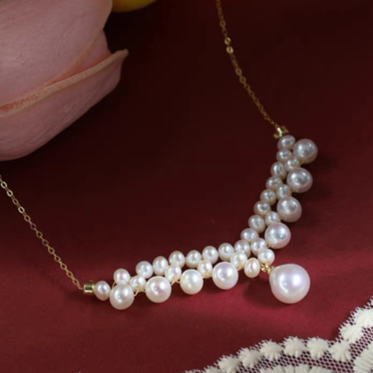 铜合金项链 甲状腺遮疤痕项链小众轻奢坠链珠宝吊坠颈链锁骨链